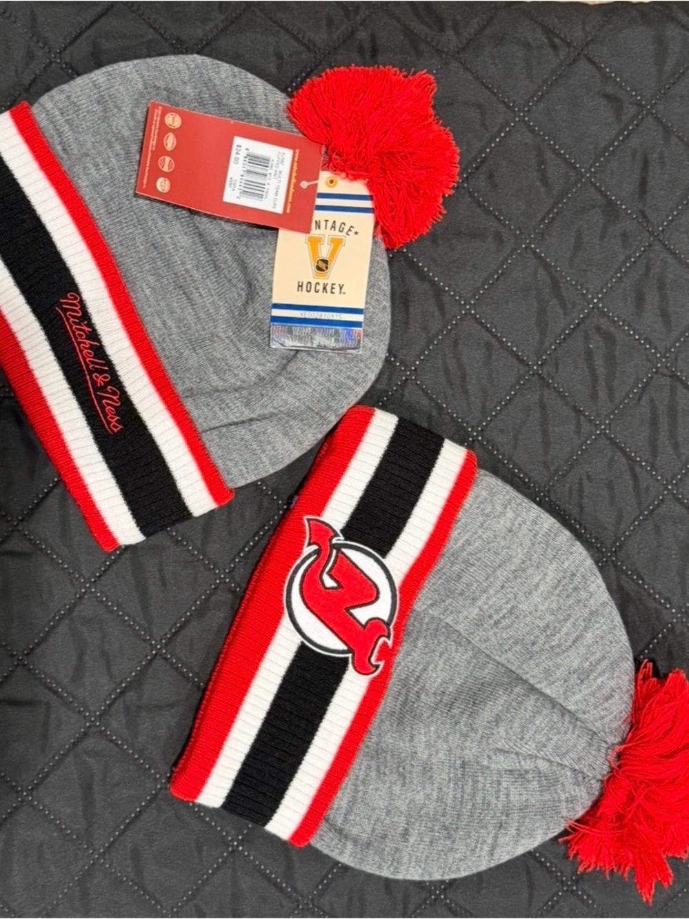 Mitchell & Ness New Jersey Devil’s Pom Beanie